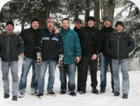 Gruppenfoto der Bommseckel im Schnee