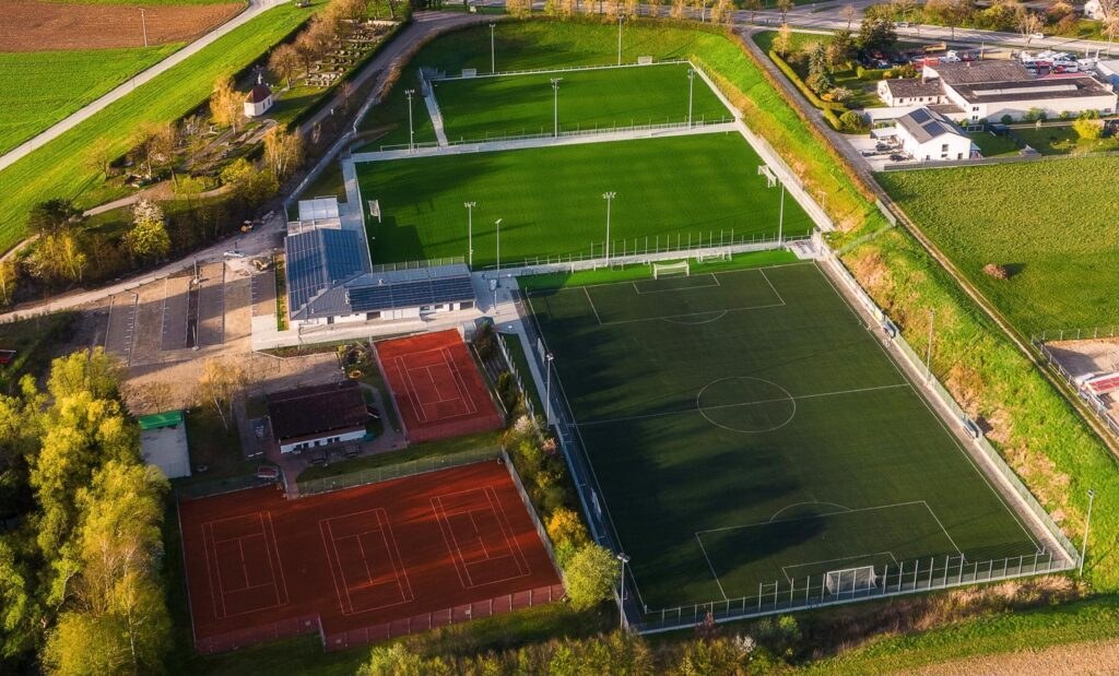 Luftaufnahme der Sportanlage des Hegauer FV
