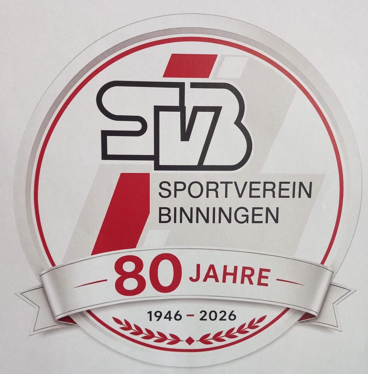Jubiläumsemblem „80 Jahre Sportverein Binningen, 1946 bis 2026“